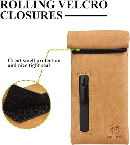 Vista 36 de FIREDOG Bolsas a prueba de olores, bolsa con forro de carbono a prueba de olores para perros, probada de 3 x 6 pulgadas, bolsillo de almacenamiento