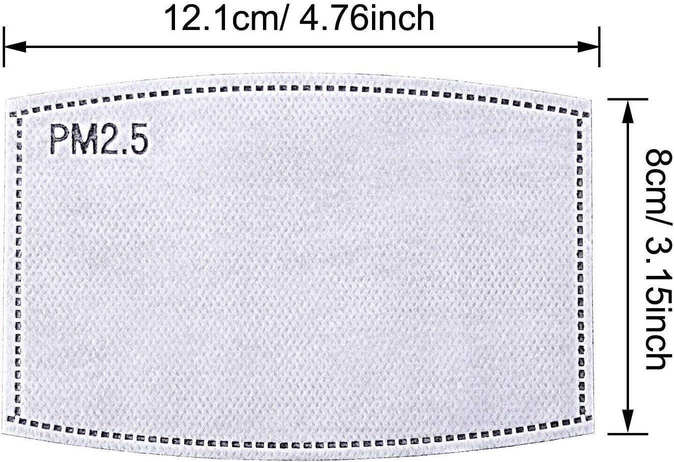 NBDIB 100PCS Adult Activated Carbon Filter Insert Replaceable Anti Haze Face Filter Paper