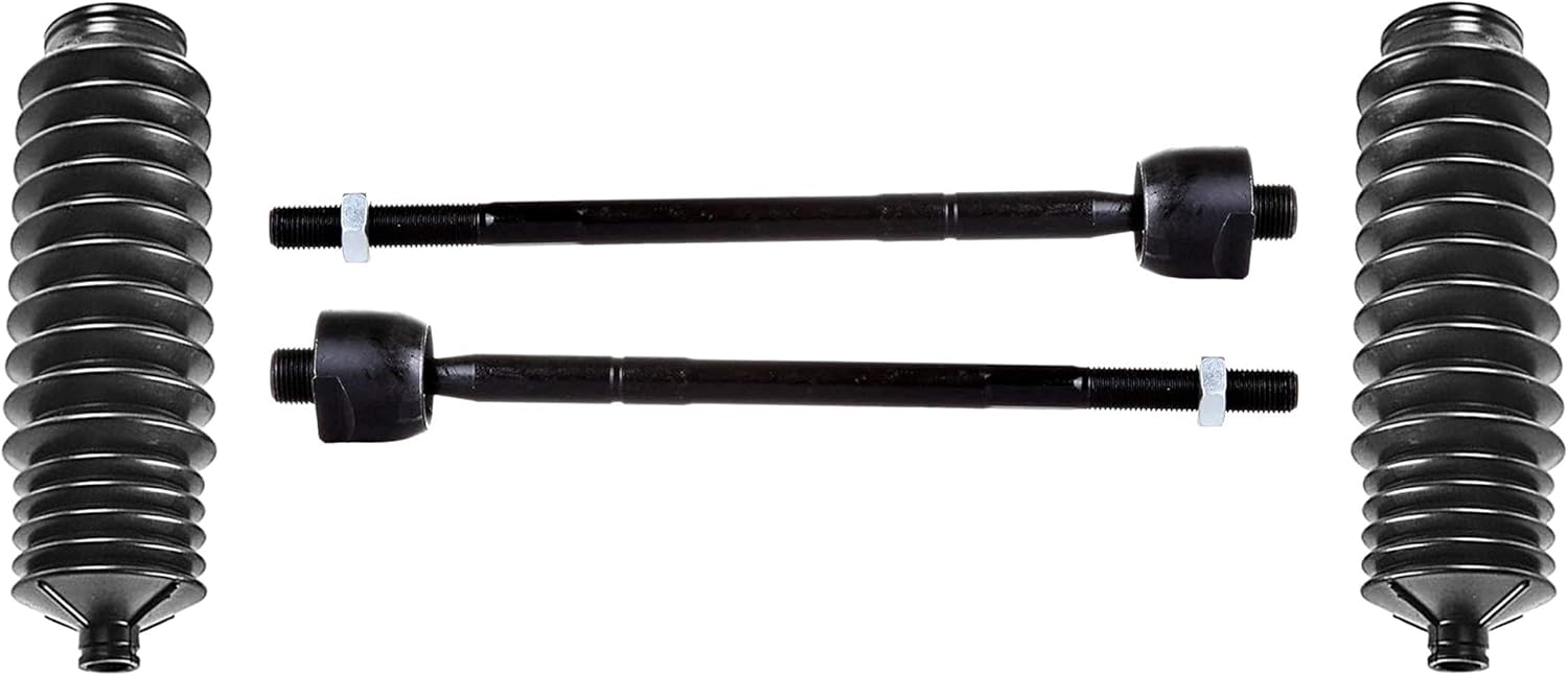 4 Pc Suspension Kit Inner Tie Rods, Bellow Boots EV343 RPB075 K6472 Compatible with 1997-2013 Chevrolet Corvette Cadillac XLR - PartsW