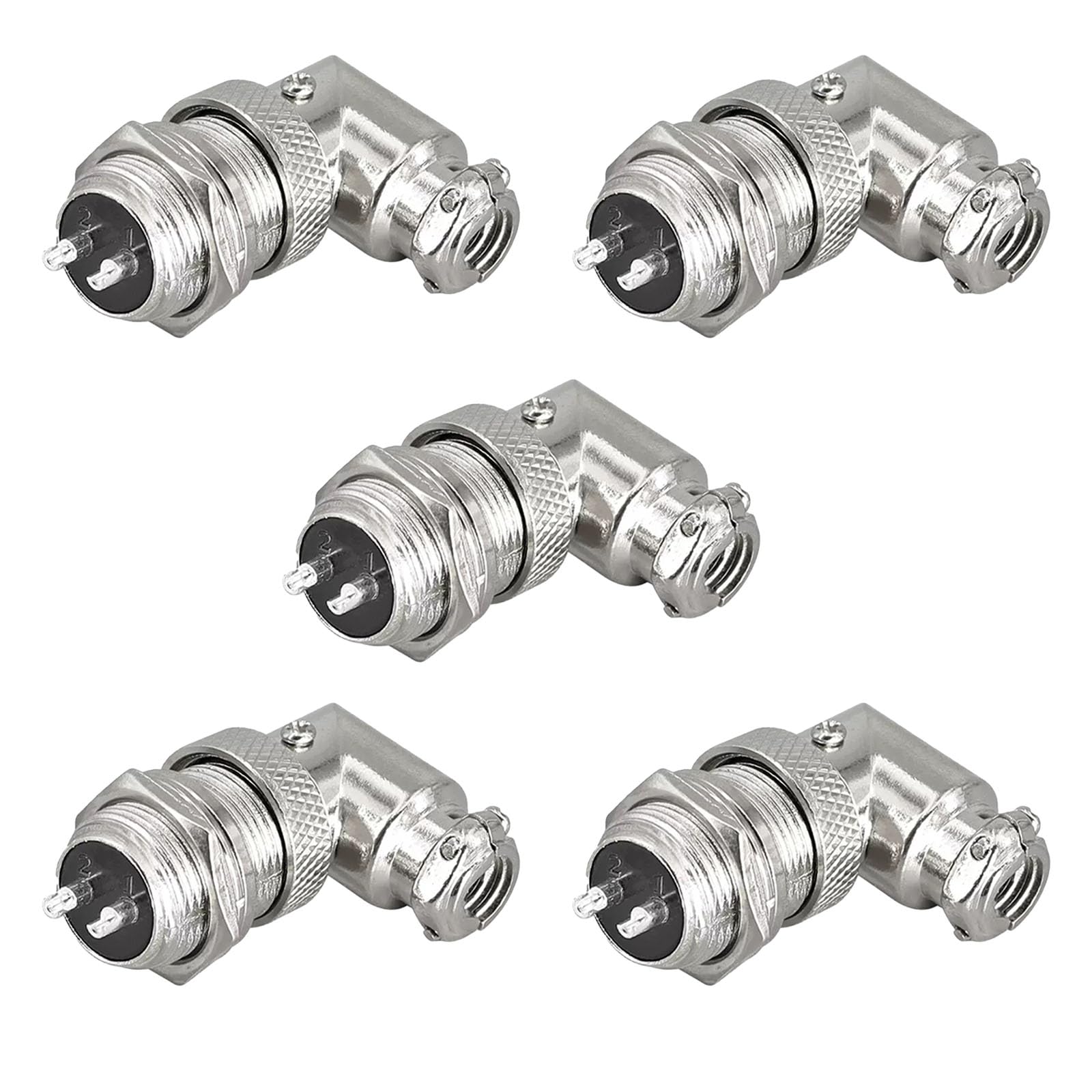GX16 Aviation Plug Socket Elbow Connector, 2-9 PIN Right-Angle Connector, 90-Degree Right-Wing Design, Durable Metal Connector for Industrial and DIY
