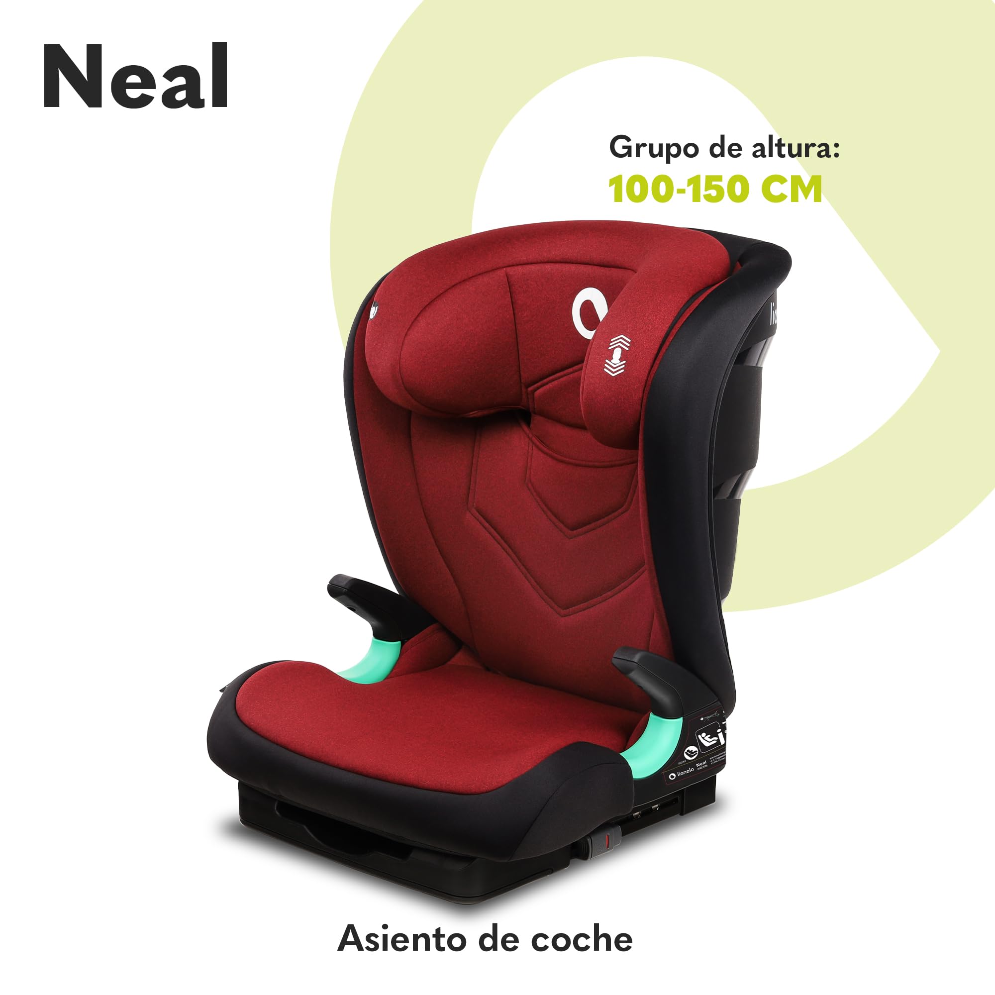 LIONELO Neal silla coche 15-36 kg grupo 2 3 Isofix i-Size protección lateral respaldo ajustable en 3-posiciones altura del reposacabezas ajustable sistema de ventilación