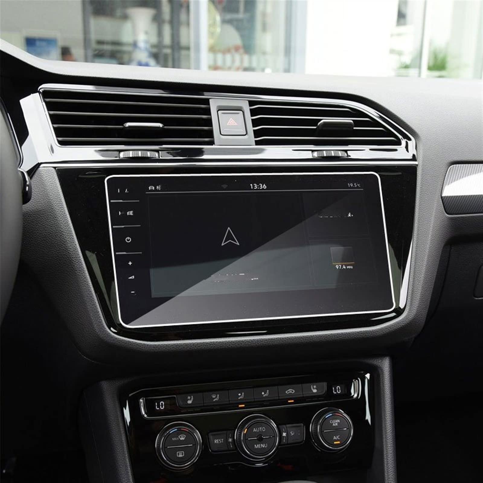 Protector De Pantalla Cristal Templado Navegación Coche para VW Tiguan II GTE Allspace Discover Pro 9,2 Pulgadas