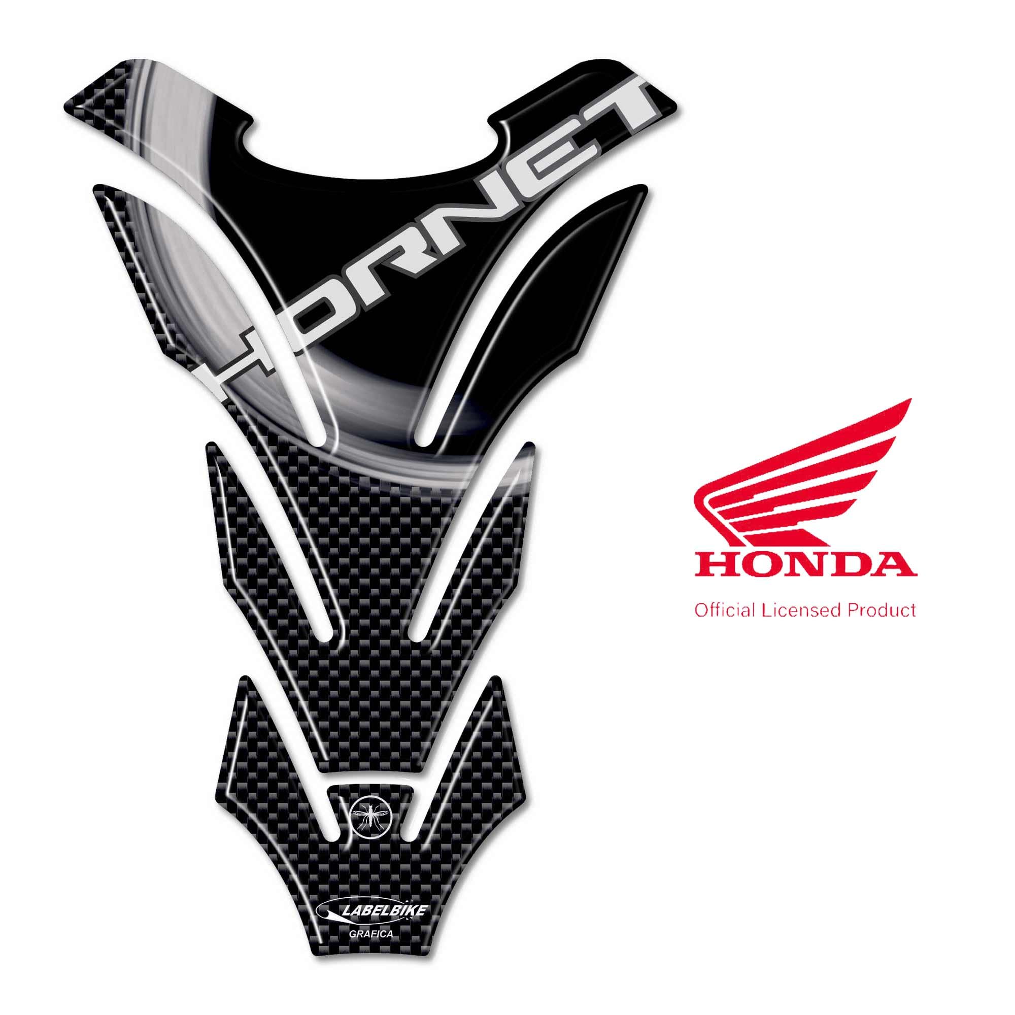 labelbike - Adesivo 3D Moto Paraserbatoio Protezione e Decorazione in Resina con Licenza Ufficiale compatibile con Honda Hornet