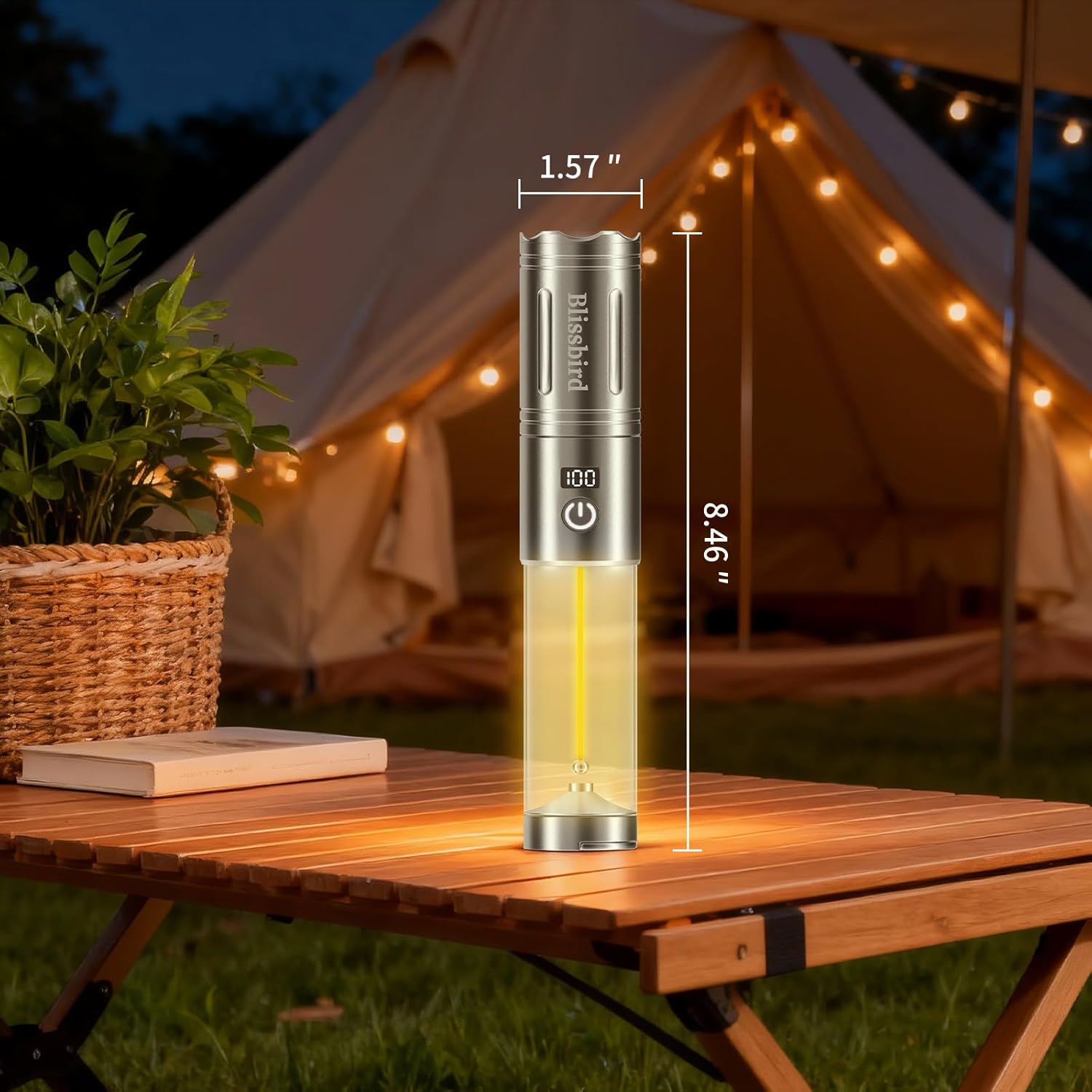 Rechargeable LED Flashlights, 6 Modes Flashlight Adjustable, Zoomable with LCD Digital Display, Brightest Flashlight, Multi-Functional Handheld Flashlight for Home, Camping, Emergency