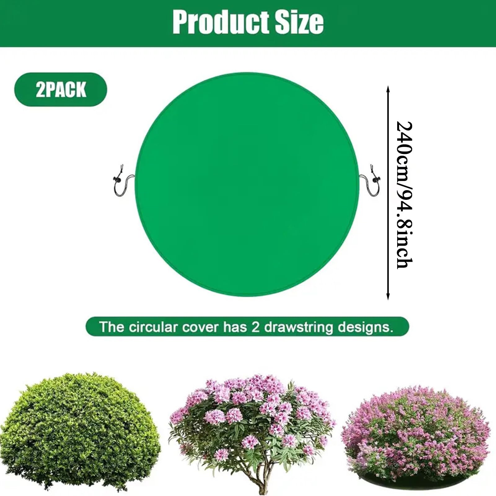 Protection des, Couverture Ronde pour l'hiver – Barrière réutilisable avec Cordon de Serrage pour arbustes, serres, Arbres, parterres surélevés, légumes, Balcon