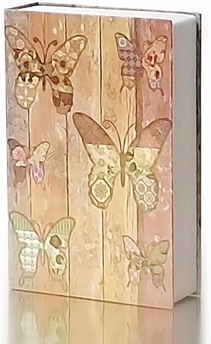 Caja fuerte para libros con cerradura de llave, caja de seguridad oculta para dinero en efectivo y joyas, caja de almacenamiento de dinero ignífuga