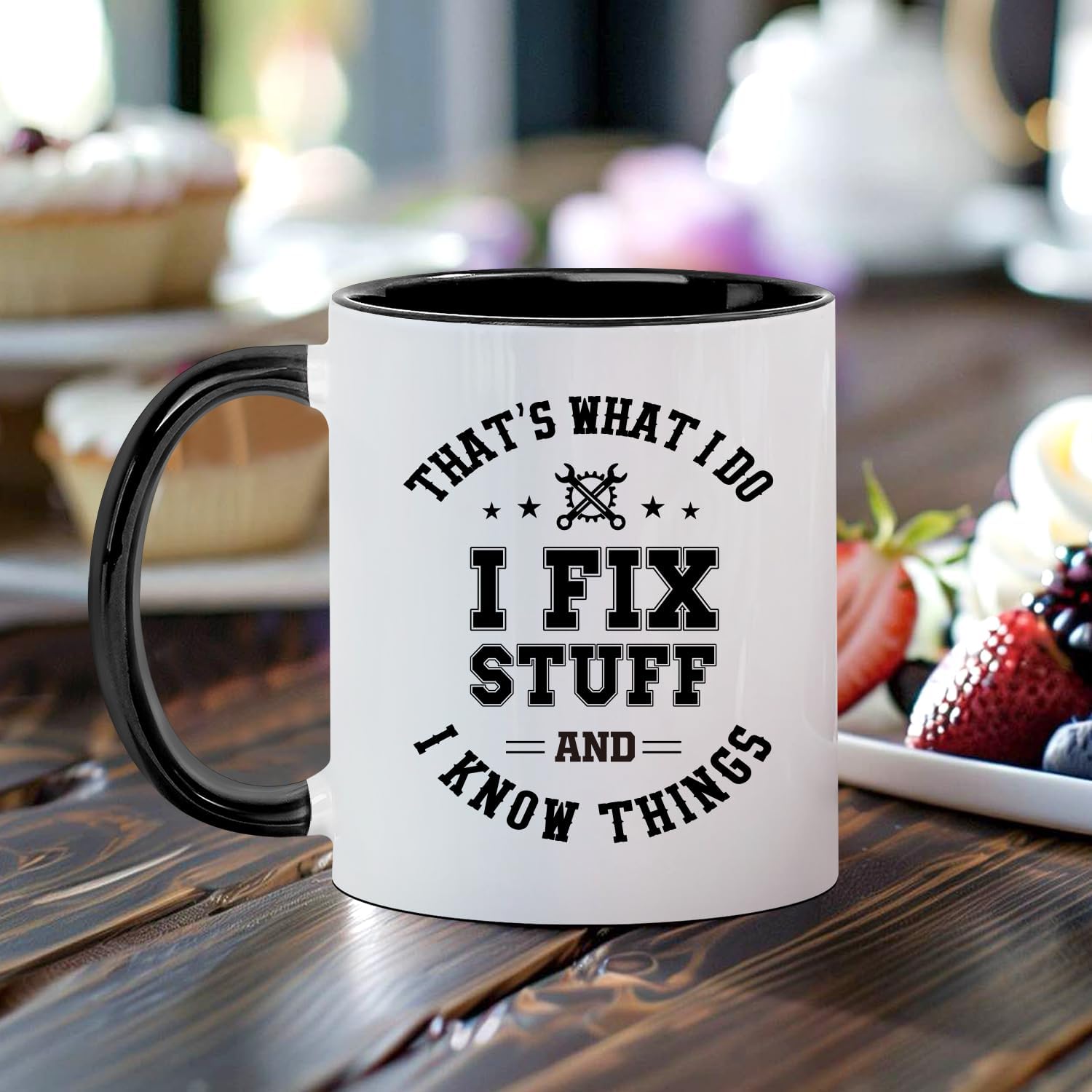 That's What I Do I Fix Stuff Mug - Dad Mug Gift for Fixer 11oz, Funny Mechanic Gift for Men, Dad, Grandpa | Handyman, Coworker, Boss Birthday & Christmas Gifts, Funny Mechanic Gifts Ideas -19 - Image 2