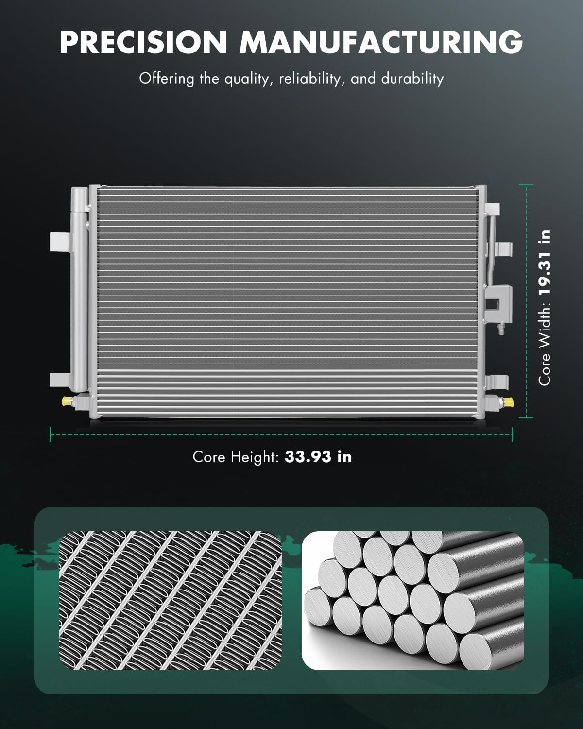 SCITOO Condenser for 2018-2019 for Chevrolet for Equinox 1.5L 2018-2019 for Chevrolet for Equinox 1.6L 2.0L 2018-2019 for GMC for Terrain 1.5L 1.6L 2.0L Replace 30082