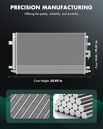 Vista 135 de SCITOO Aire acondicionado condensador compatible con Chevrolet, para modelos GMC - Silverado 2500 HD 2015-2019 - Sierra 2500 HD 2015-2019 - 6.0L