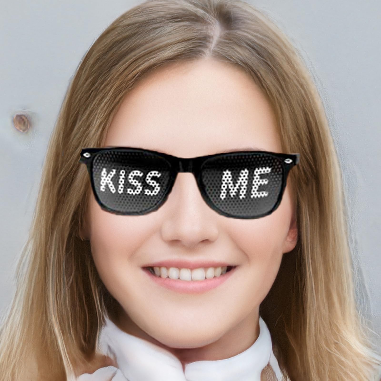 KZXCVS Occhiali da sole per feste con motivo Kiss Me, occhiali da sole per feste, carnevale, feste, club, feste e carnevale, accessori per foto