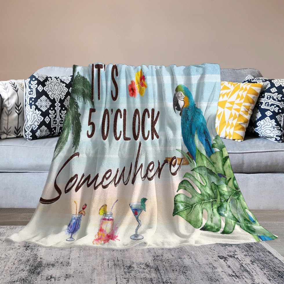 Couverture chaude et légère It's Five O'Clock Somewhere de piscine et plage 101,6x127 cm - 6
