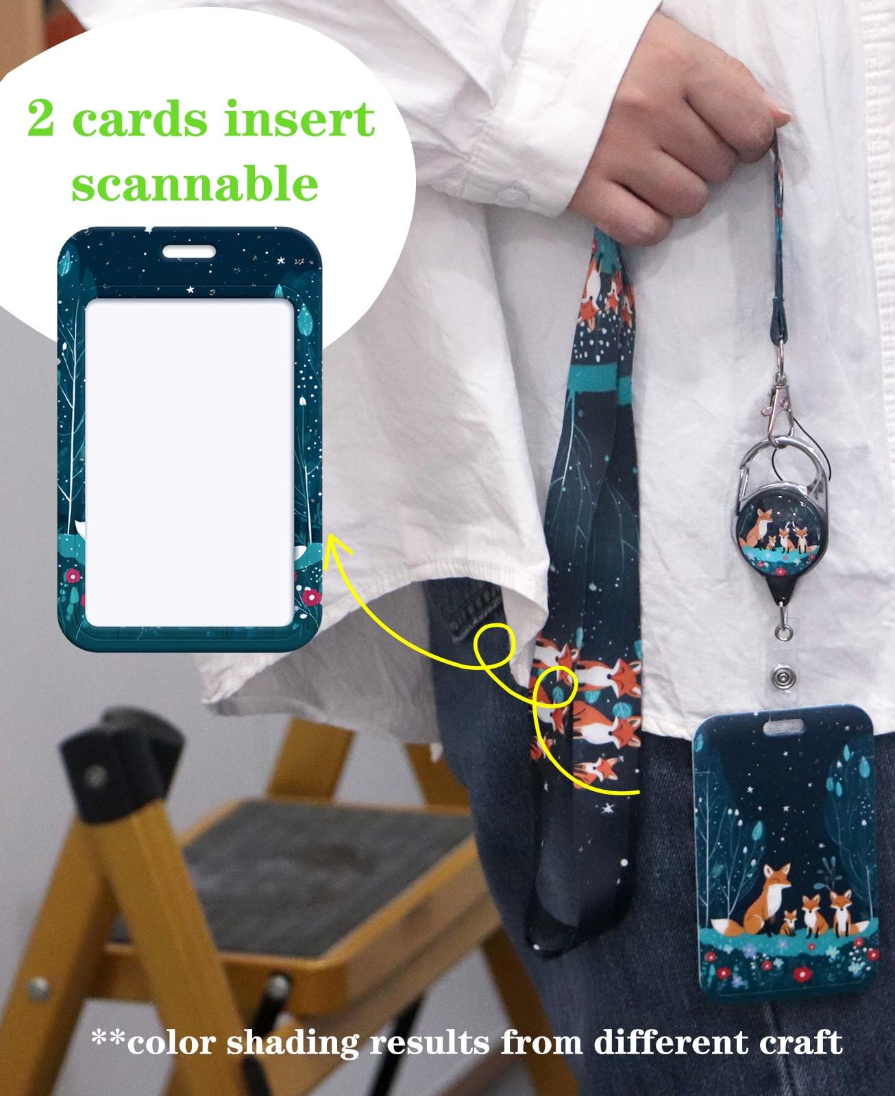 Fox Retractable Lanyard Card Holder Set including Stylish Design, Durable - Image 4