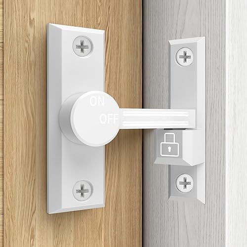 Miniatura 1 de Cerradura de puerta de granero de 90180 grados, pequeños cierres de puerta abatible, cerradura de seguridad para puerta corrediza para granero,