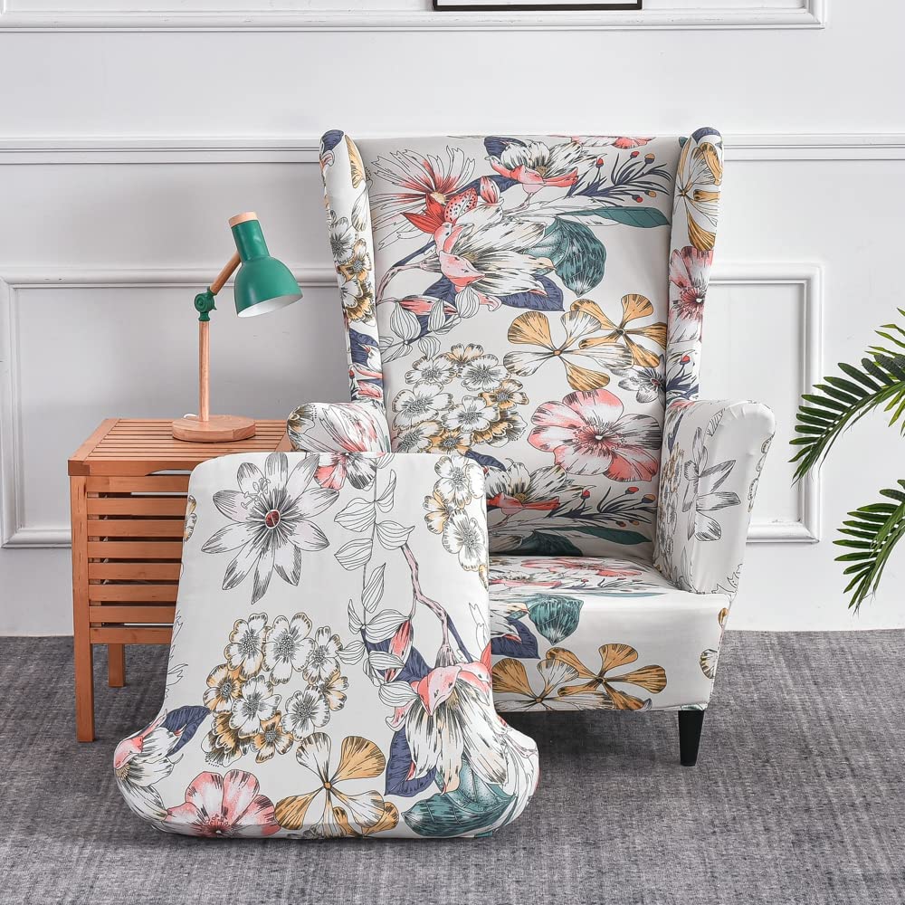 Amazon.com: CRIUSJA Stretch Wingback Chair Cover for IKEA