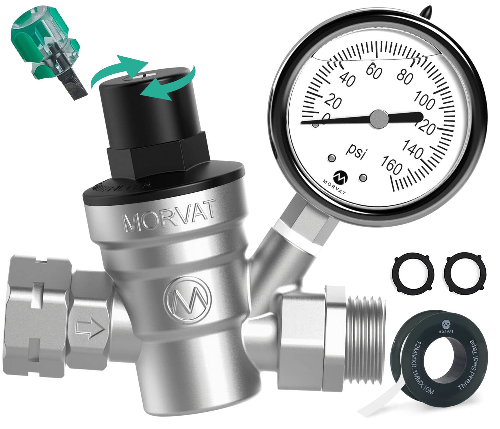 Morvat Premium RV Water Pressure Regulator