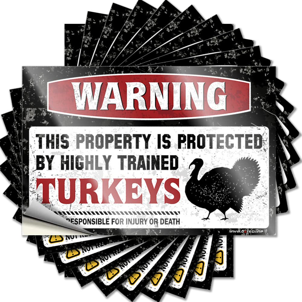 Tattoo - New Garage Warning This Property is Protected By A Highly Trained Turkey for Summer Teen Decor(6X9CM)