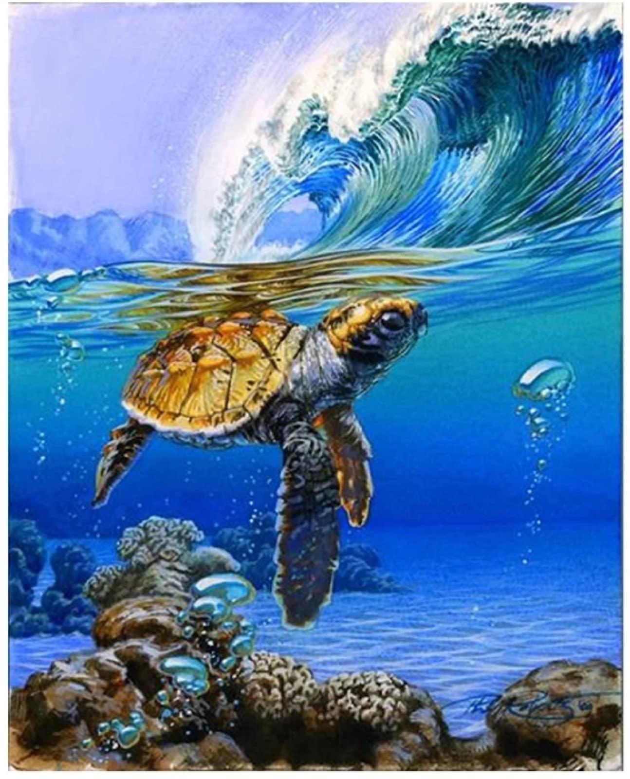 1000 Stück Für Erwachsene Puzzle Babyschildkröte Kunstsammlung, Puzzlekunst FüR Erwachsene Und Kinder, Hochwertiger Druck Fertige Größe 75×50cm