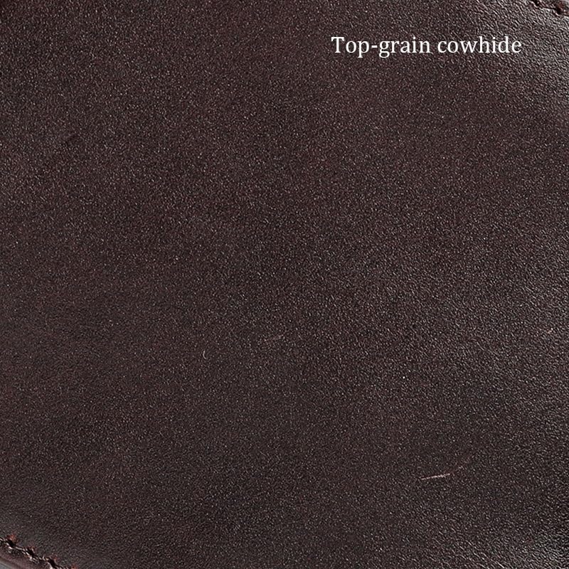 Men's wallet Men's Short Wallet Top Layer Cowhide Business Casual Money Clips for Father，Husband(Coffee)3