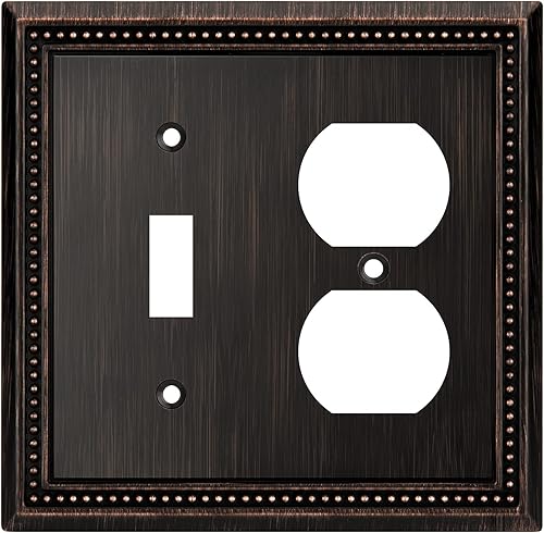 Vista 396 de Henne Bery Sunken Pearls - placa decorativa de pared para interruptor (Palanca simple, 2 unidades, níquel satinado)