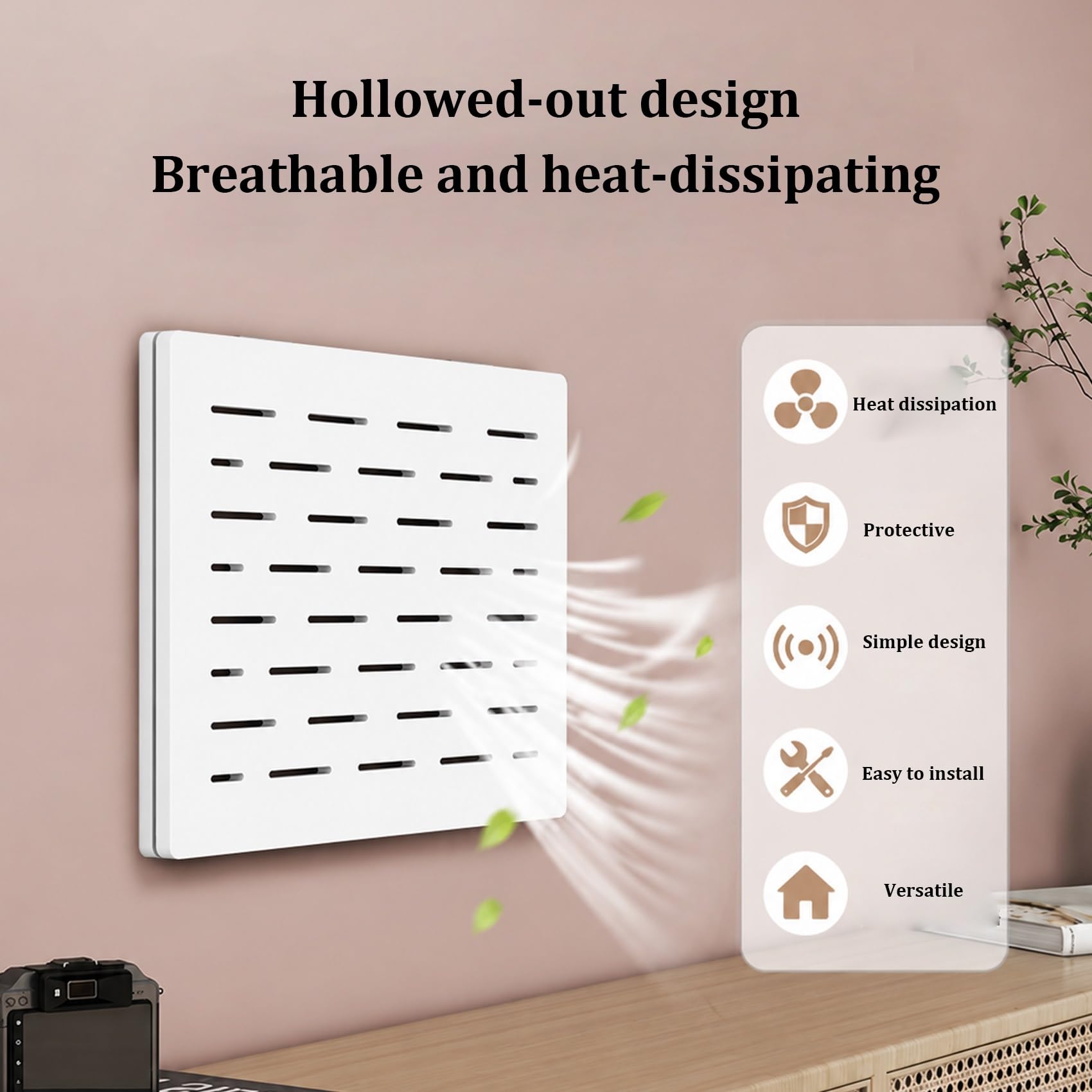Sportello ispezione parete/soffitto, copri contatore ventilato | Apertura a ribalta, copertura per quadro elettrico, facile da installare e design discreto(WhiteA,45x35cm/18x14in)