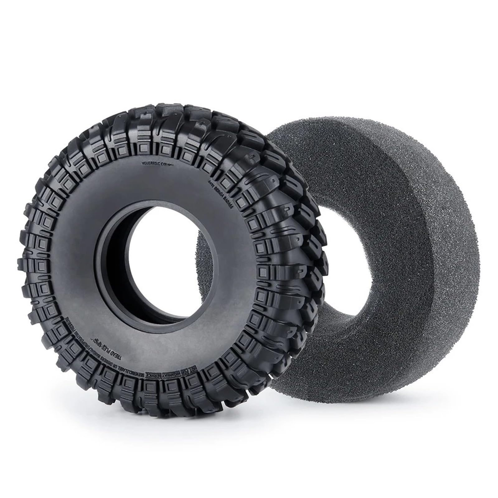 Compatible con Axial para SCX10 90046 AXI03007 TRX4 TRX6 D90 1/10 Coche Trepador De Control Remoto 4 Uds Neumáticos De Goma De 1,9/2,2 Pulgadas Neumáticos Coche RC