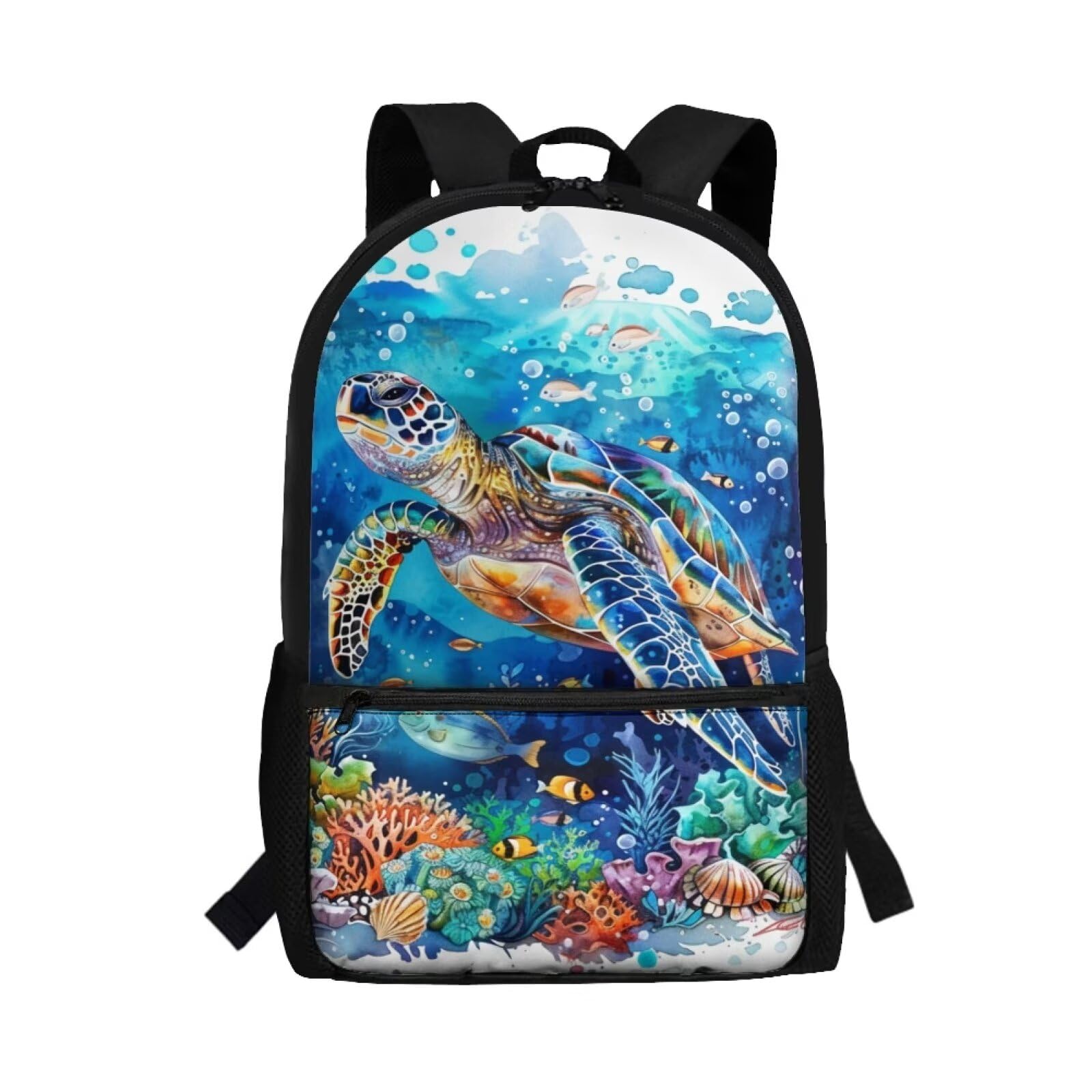 Luarisgur Ocean Turtle School Backpack for Boys 6-7 Years Old Elementary Kindergarten Preschool School Bag Bookbag for Girls Teen Children Schoolbag