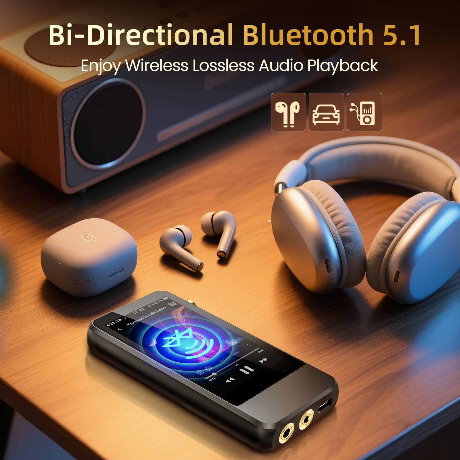 HIFI WALKER H20 Pro MP3 Player with Bluetooth, HiFi Digital Audio
