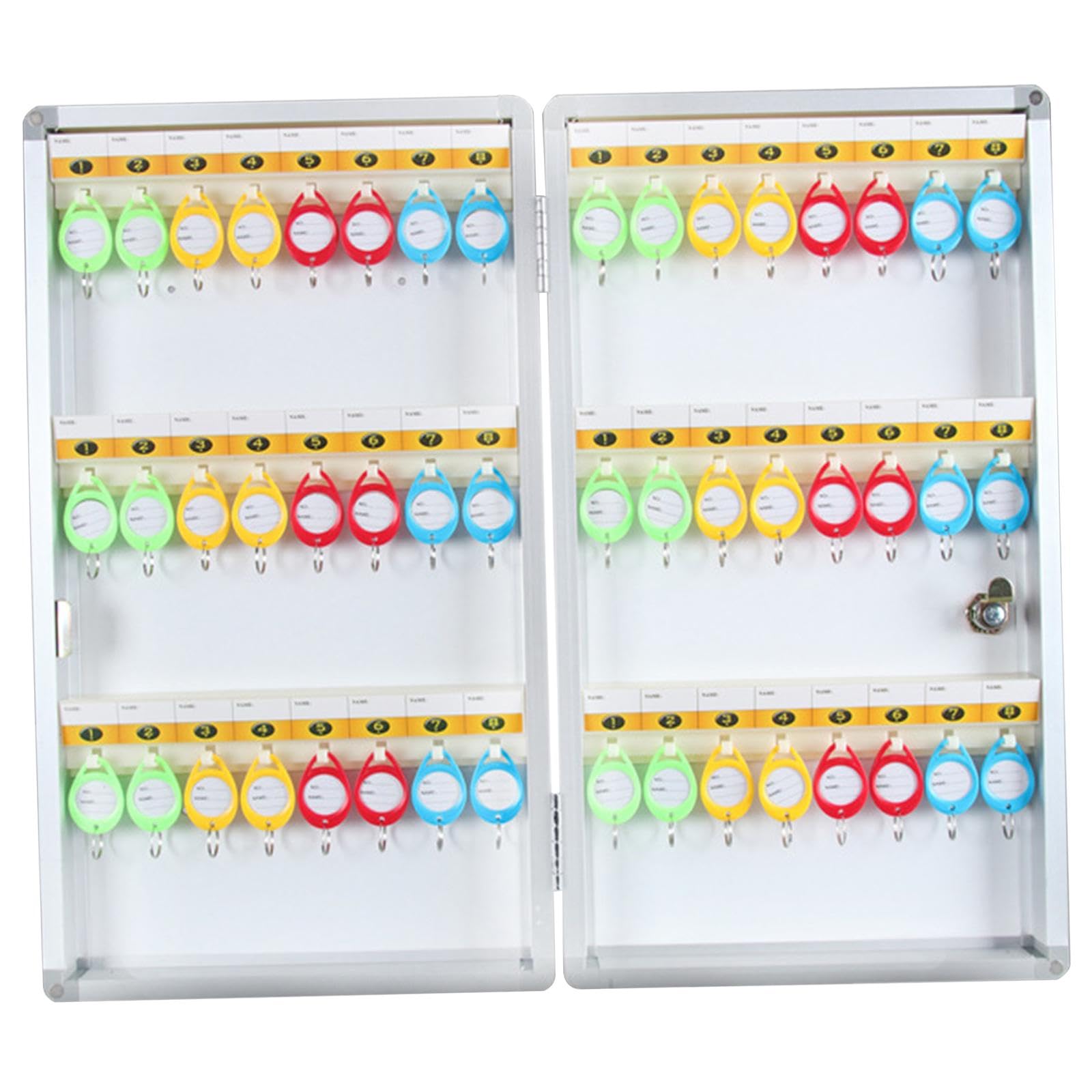 Boîte à Clés Sécurisée, Armoire à Clés Murale, étui de Rangement pour Clés de Bureau, de Location de Voiture Ou D'hôtel, 48 Position
