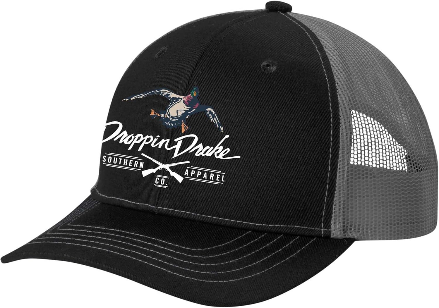 Youth Mallard Duck and Gun X Logo Boys Mesh Back Embroidered Trucker Hat