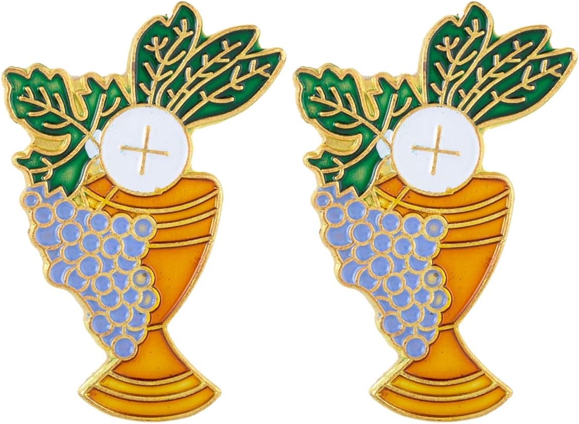 Needzo Bread of Life First Communion Pin and Bookmark Gift Set, Pack of 2