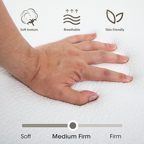 Miniatura 5 de Colchón triple de 4 pulgadas, colchón plegable con certificado CertiPUR-US, colchón plegable para campamento, invitados, caravana, colchón