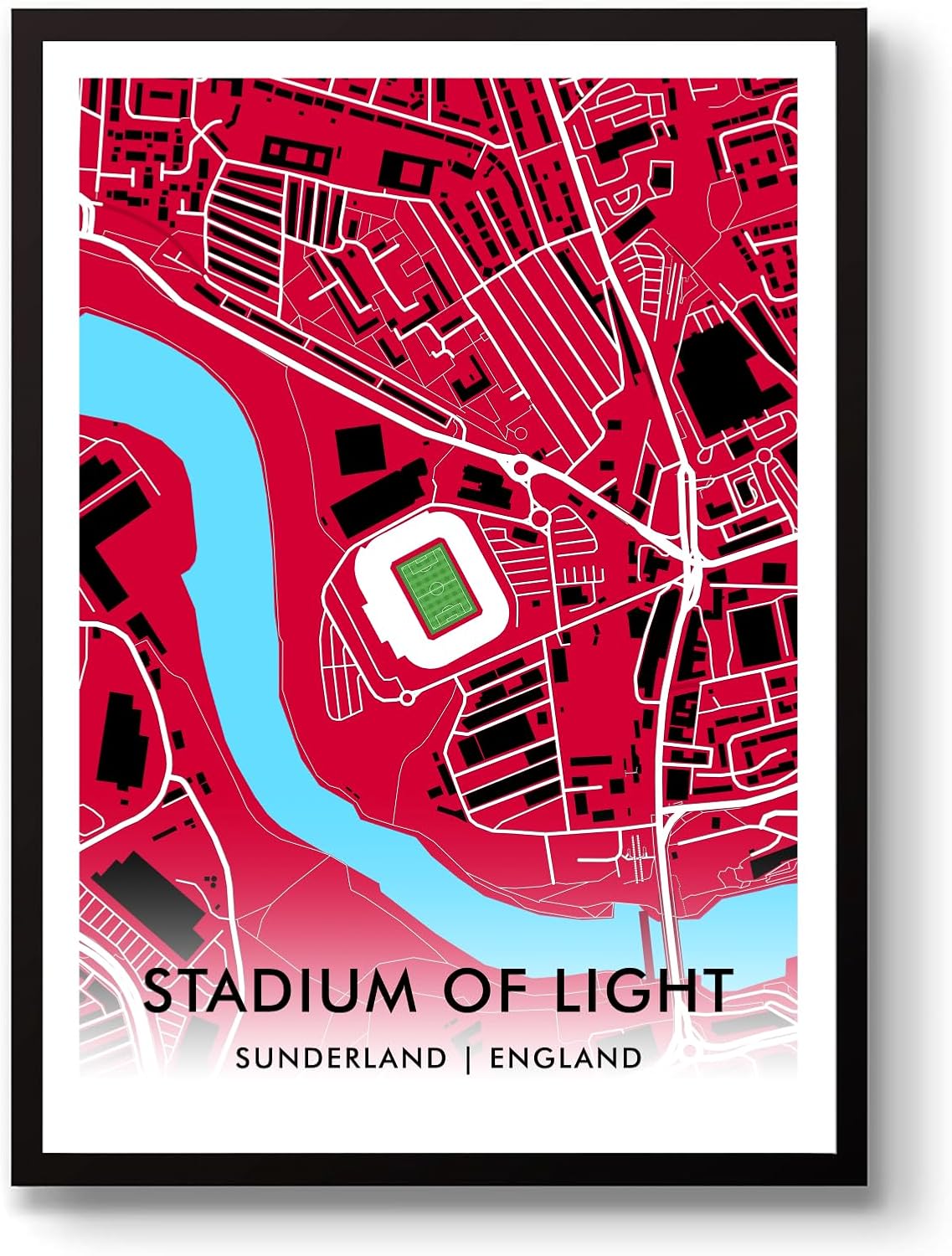 Sunderland print poster: stadium of light
