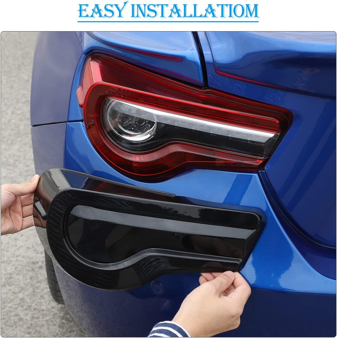 ABS Car Rear Smoked Tinted Tail Light Cover Compatible with 2016-2020 Toyota 86 Subaru BRZ Accessories, Shade Brake Indicator Reversing Lamp Smoke Acrylic Tail Light for Toyota Accessorie (Light Grey)