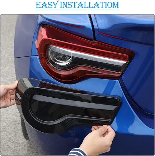 Miniatura 7 de YIWANG ABS Blcak - Marco protector de luz trasera para Subaru BRZ Toyota 86 2012-2021, accesorios para cubierta de luz trasera de coche