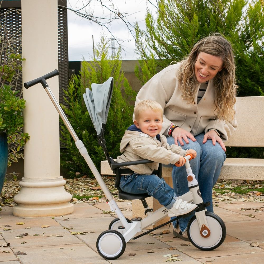 Interbaby Norby: 5 in 1 Dreirad und Laufrad mit Verdeck, 1 bis 5 Jahre