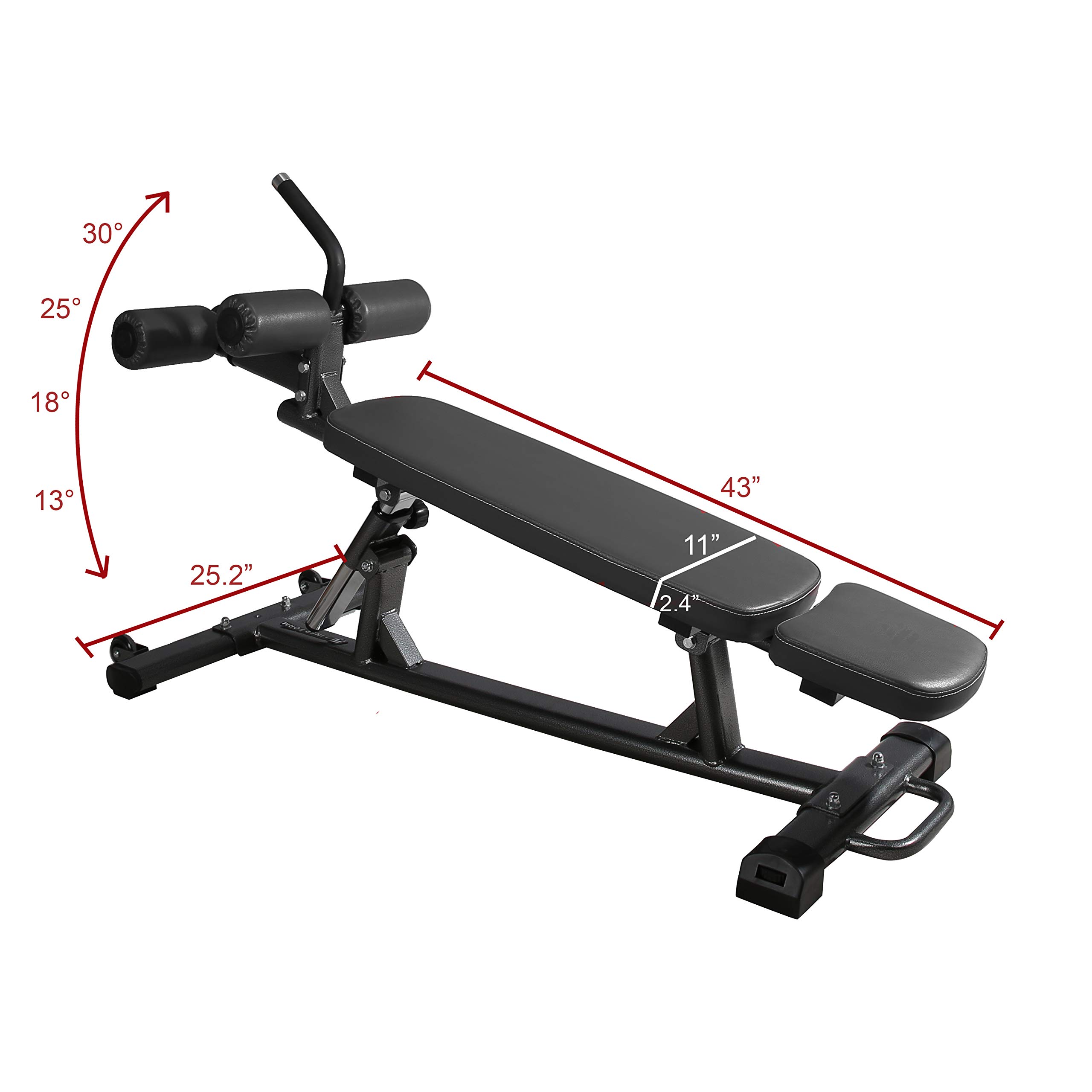 FINER FORM Semi-Commercial Sit Up Bench For Decline Bench Press and ...