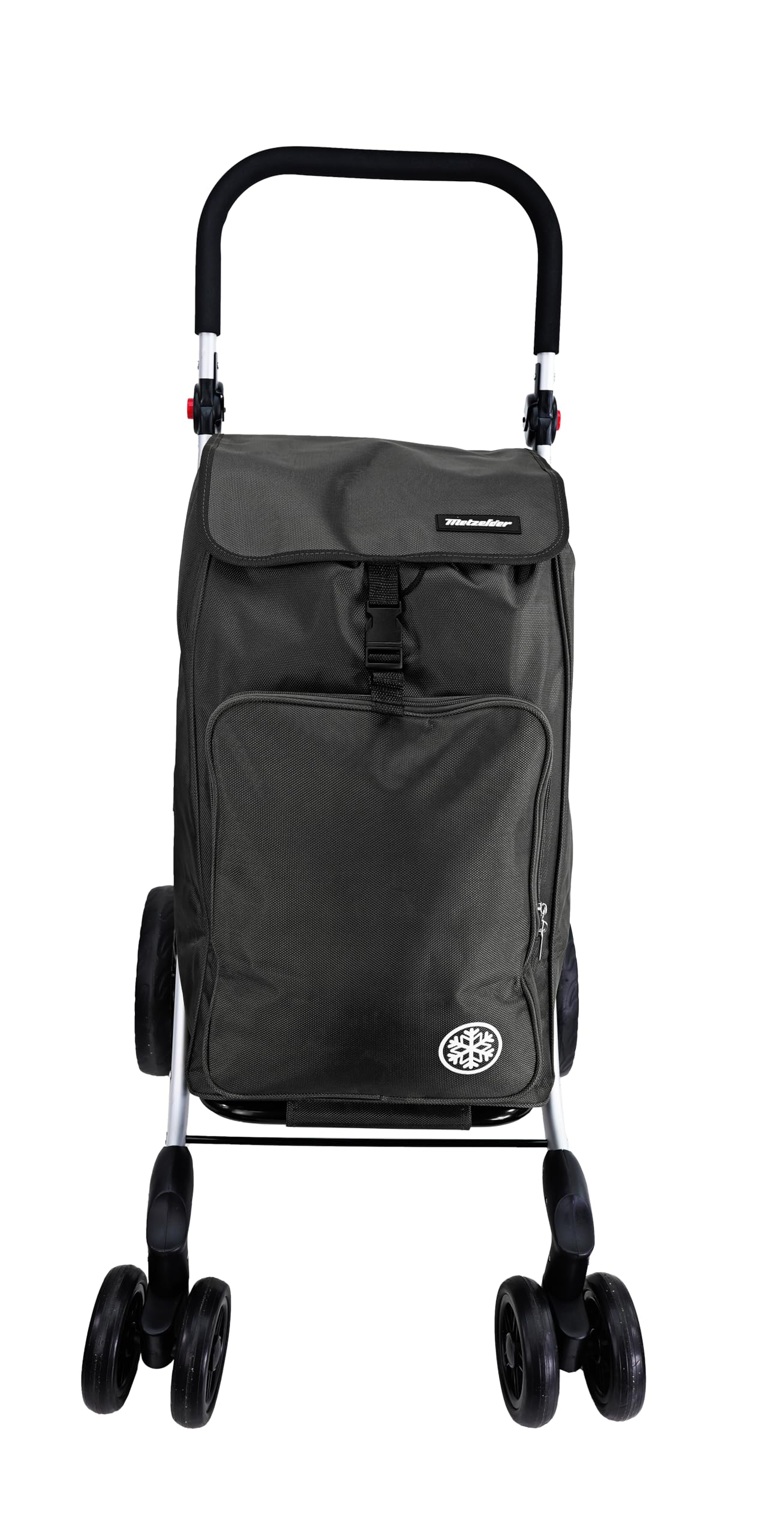 Chariot de Course METZELDER Easy K, Noir, 6 roulettes, 94x61x41cm
