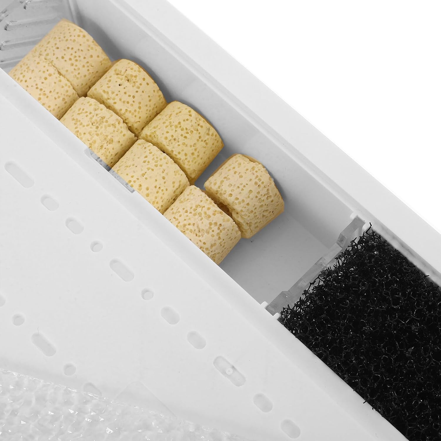 Acrylic Small Desktop Fish Tank with LED Light and Silent Filter Betta Fish Aquarium White Modern Tabletop Aquarium for Office and Home Decor