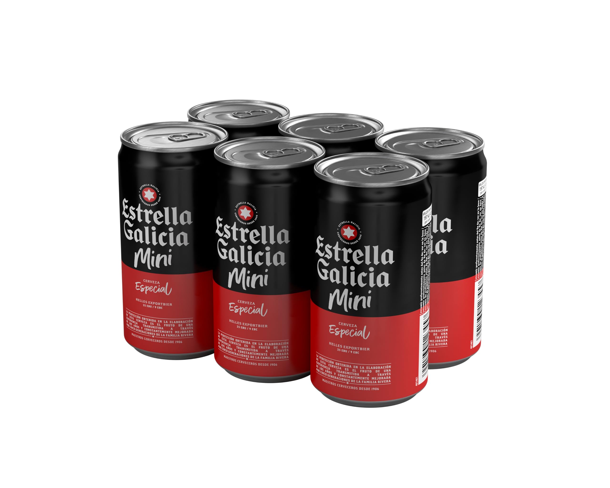 Estrella Galicia Especial Mini Cerveza Lager Premium Pack 24 Latas x 25 cl 5,5% Vol.