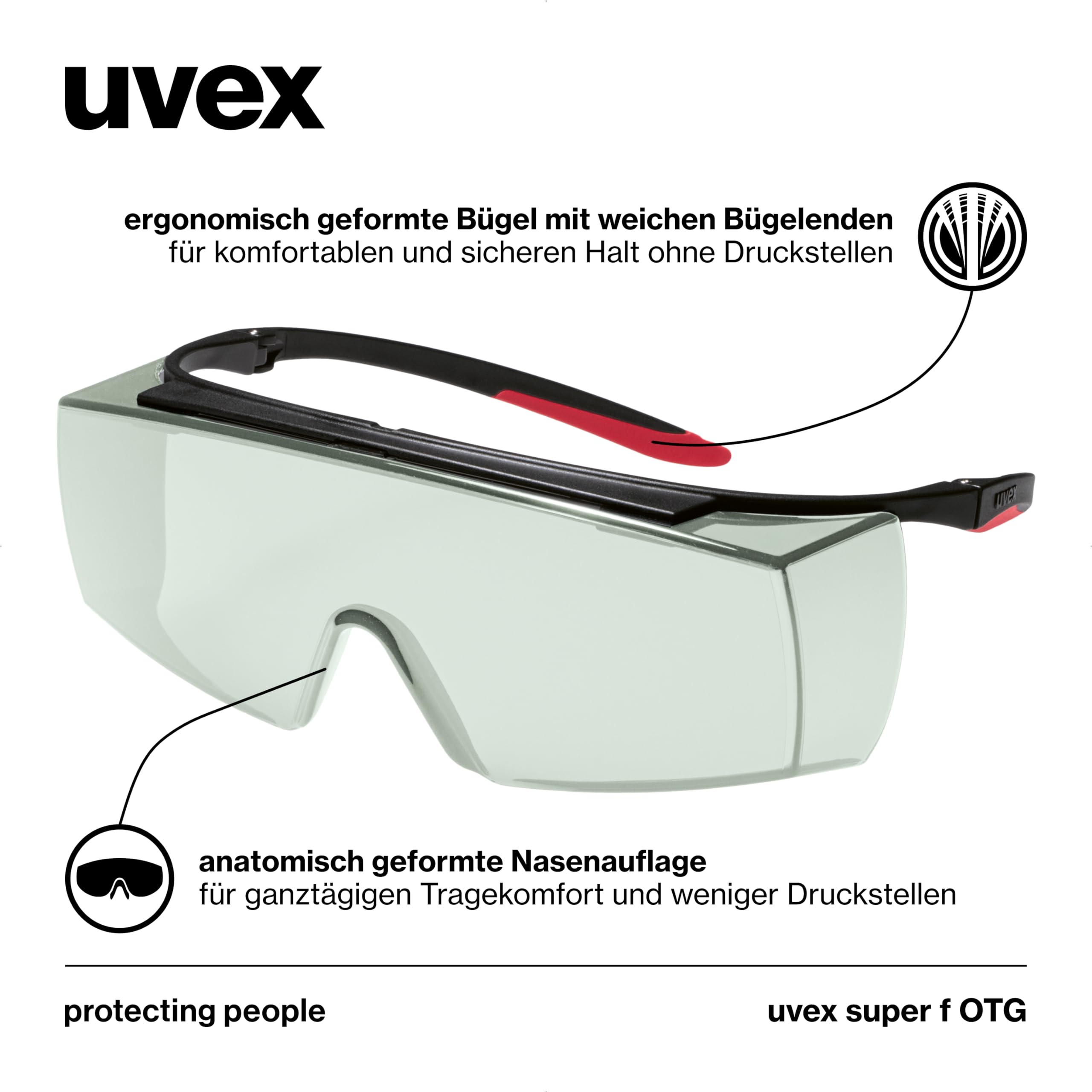 Uvex Super F Otg 9169 Bügelbrille Unisex adulto (Pack de 1)