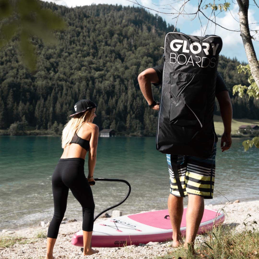 Premium SUP-Paddel für Stand up Paddling Board – robustes Alu-Paddel mit Kunststoffblatt – schwimmt ohne unterzugehen – kleines Packmaß (3-Teilig) – Größe individuell verstellbar