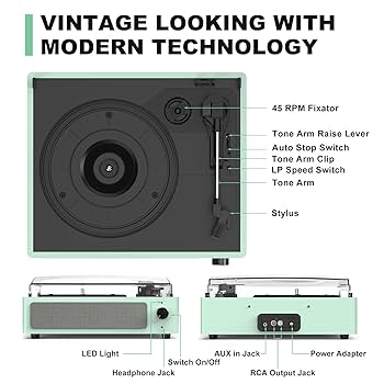 VALLAD WORLD ROMANCE SERIES CA io着用 Amazon.com: WOCKODER Record Players for Vinyl Turntable with