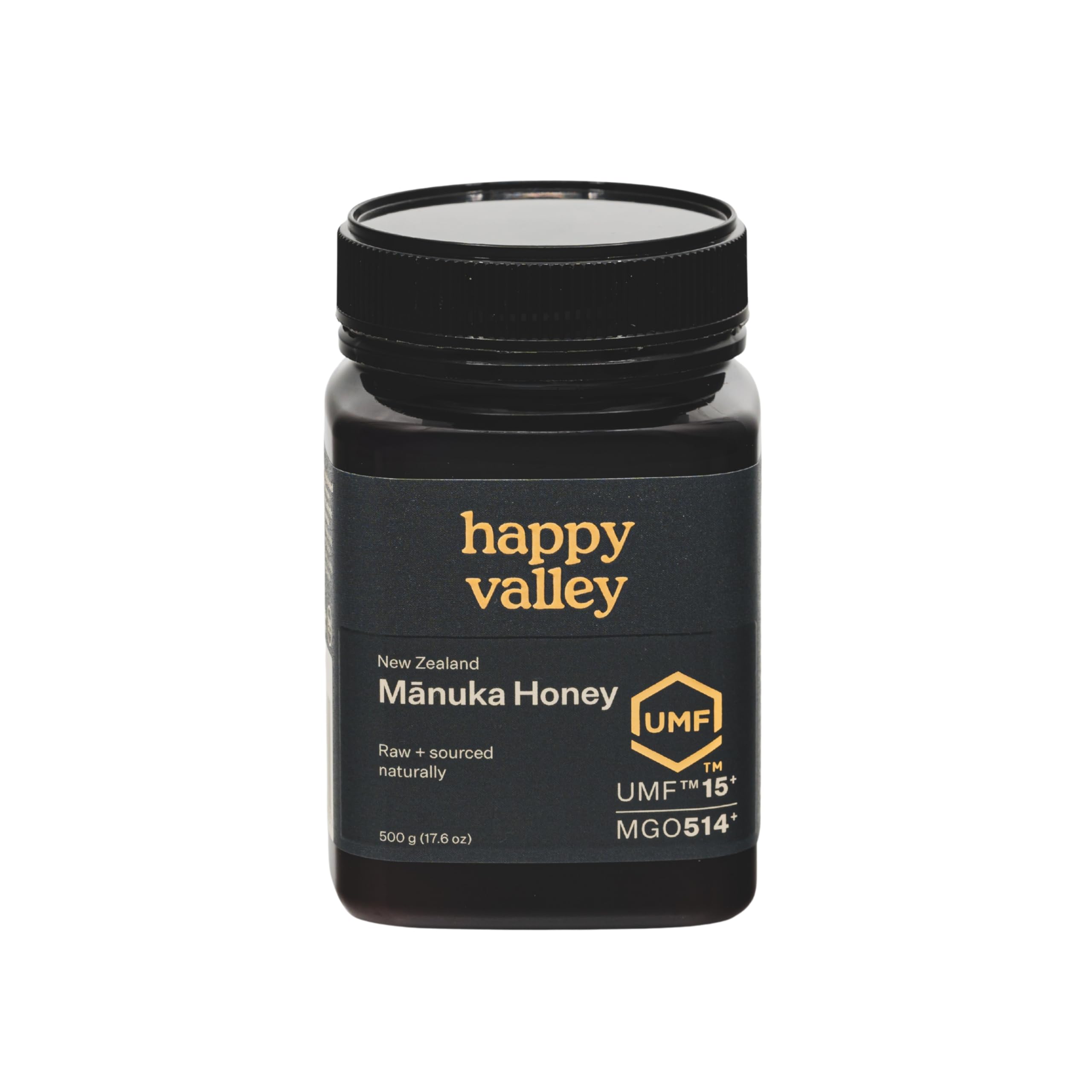 Happy Valley UMF 15+ Manuka Honey (MGO 514+), 500g (17.6oz)