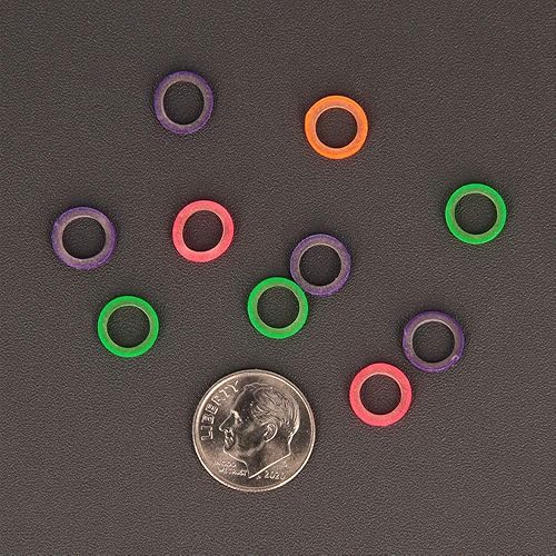 Miniatura 10 de American Orthodontics Elastics Wildlife Tortoise  Neón surtido, pesado, 6.5 onzas, tamaño de 316 pulgadas, 75 paquetes por caja, 7,500 en total