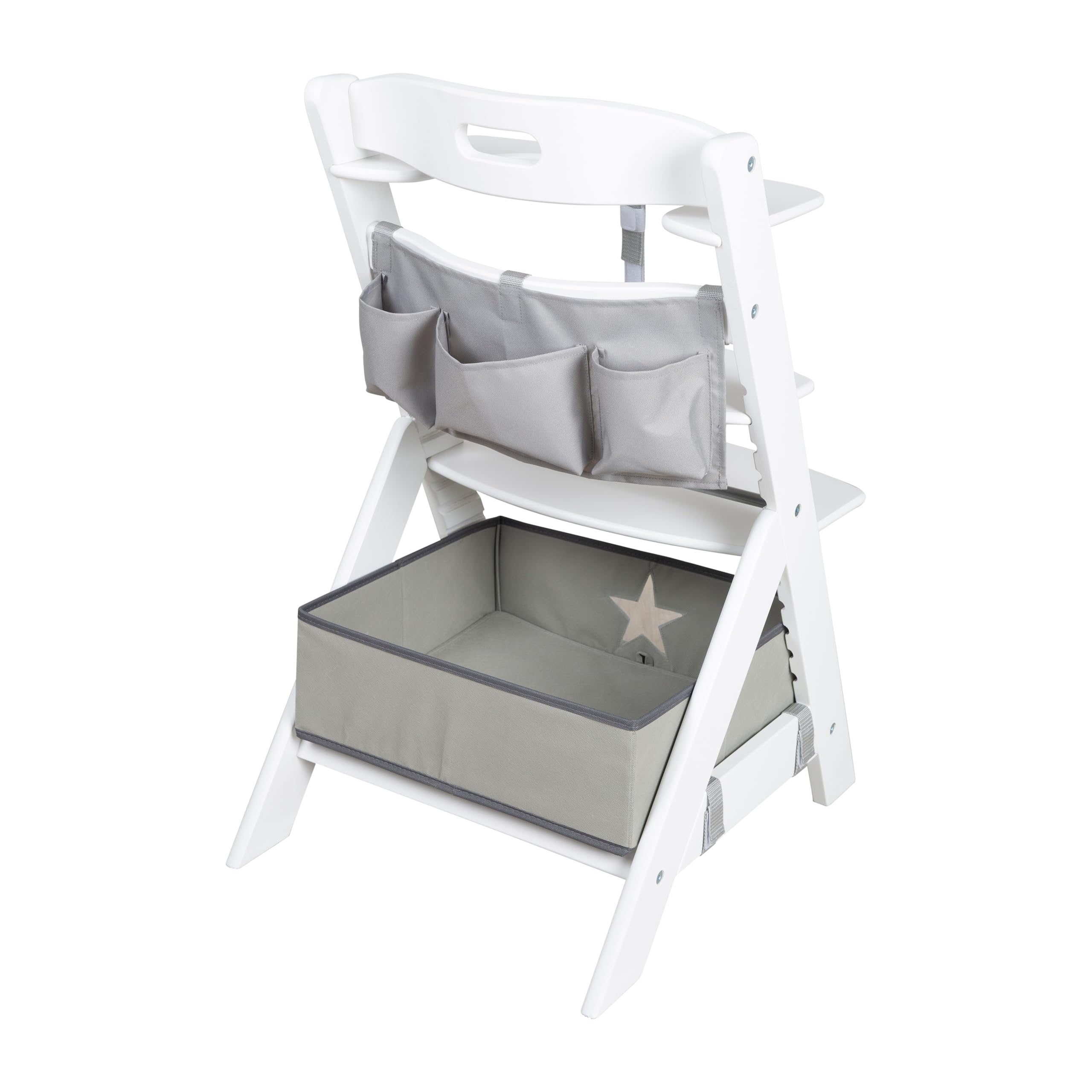 roba Trona para Bebé Liv Up Incl. Organizador de Trona – Trona Infantil de Madera Certificada FSC – Desde 6 Meses – Hasta 70 kg – Blanco