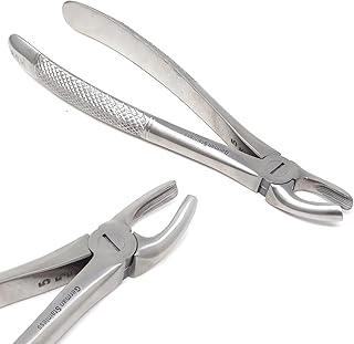 A2Z German Dental Extracting Extraction MEAD Forceps #MD2 Serrated Jaws - For Upper Incisors,Canines,Premolars & Roots - Extracting teeth from the alveolar bone.- Made of Premium Stainless Steel