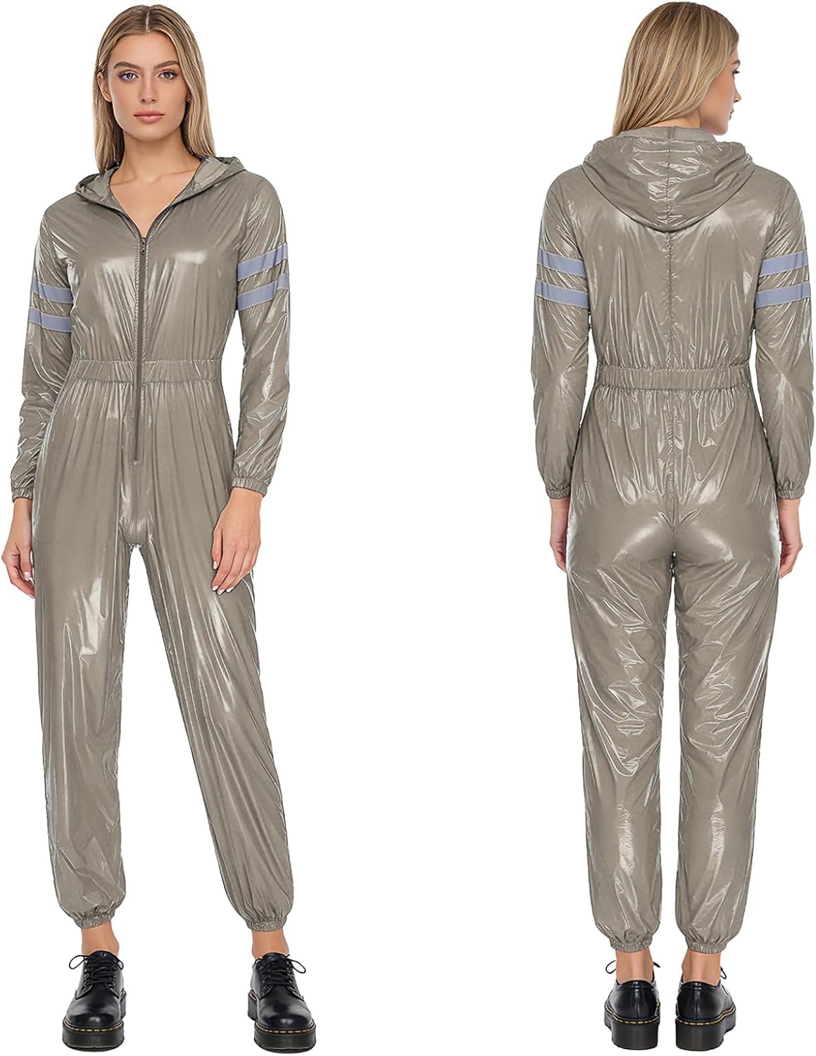 Overalls for Women Mechanic Jumpsuit Waterproof Coveralls Full Body Paint Suit Zipper Front Sauna Suit