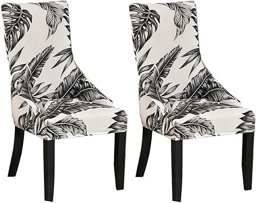 Funda elástica para silla con respaldo de ala, sin brazos, antisuciedad, funda de sillón inclinada reutilizable, para comedor, banquete, decoración