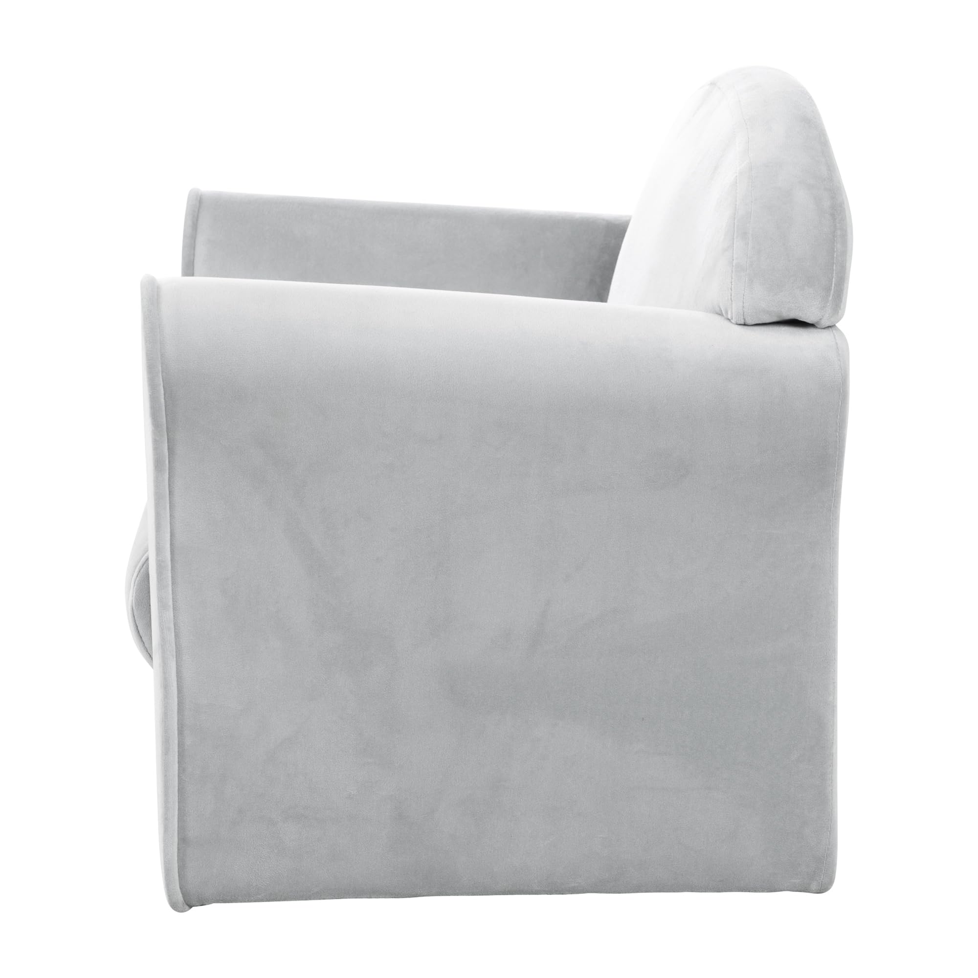 roba Kindersessel Lil Sofa mit Armlehnen - für Jungen und Mädchen - Bequemer Babysessel - Samtstoff grau - Mini Sessel für Baby & Kinderzimmer
