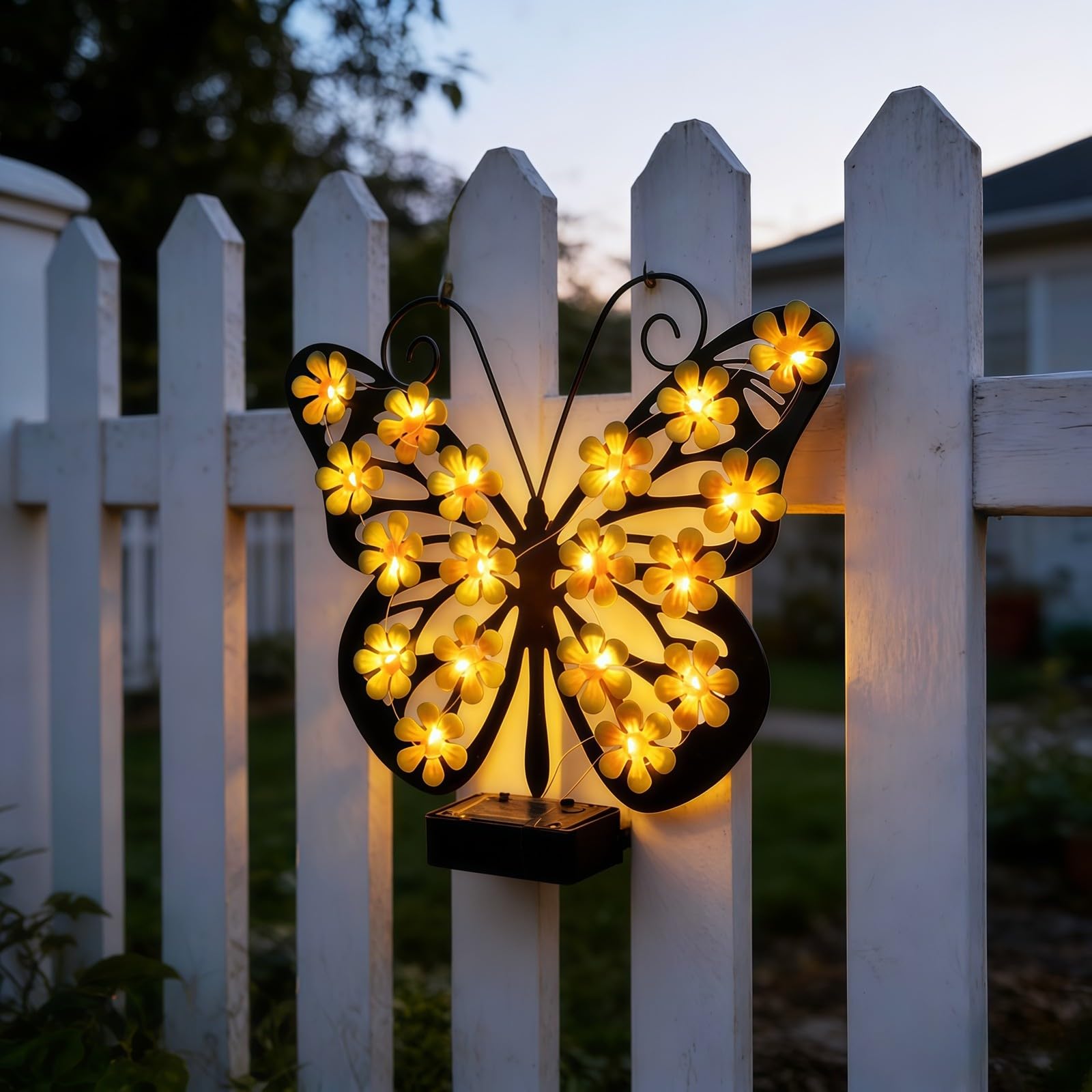 Solarne lampy ogrodowe, wodoodporna metalowa lampa dekoracyjna LED na ścieżkę, werandę, ogrodzenie, park, oświetlenie otoczenia do dekoracji ogrodu
